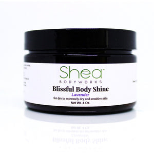 Blissful Body Shine Lavender - Shea BODYWORKS Dry skin, Moisturizing body butter